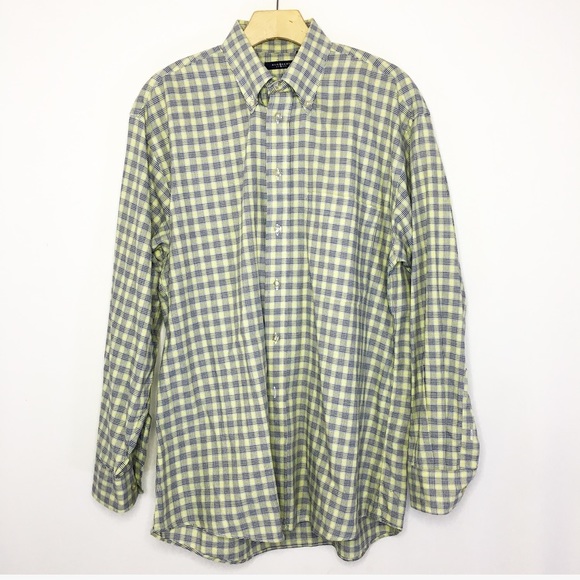 plaid button down dress